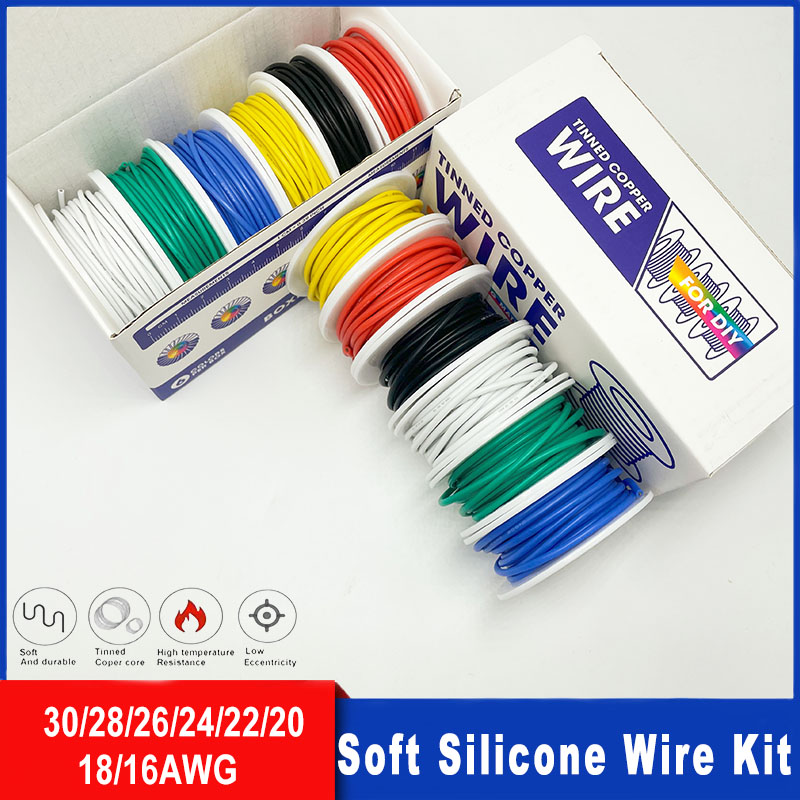 Diy Electronics Project Kit - ソフトシリコンワイヤーキット 16awg 18awg 20 22 24
