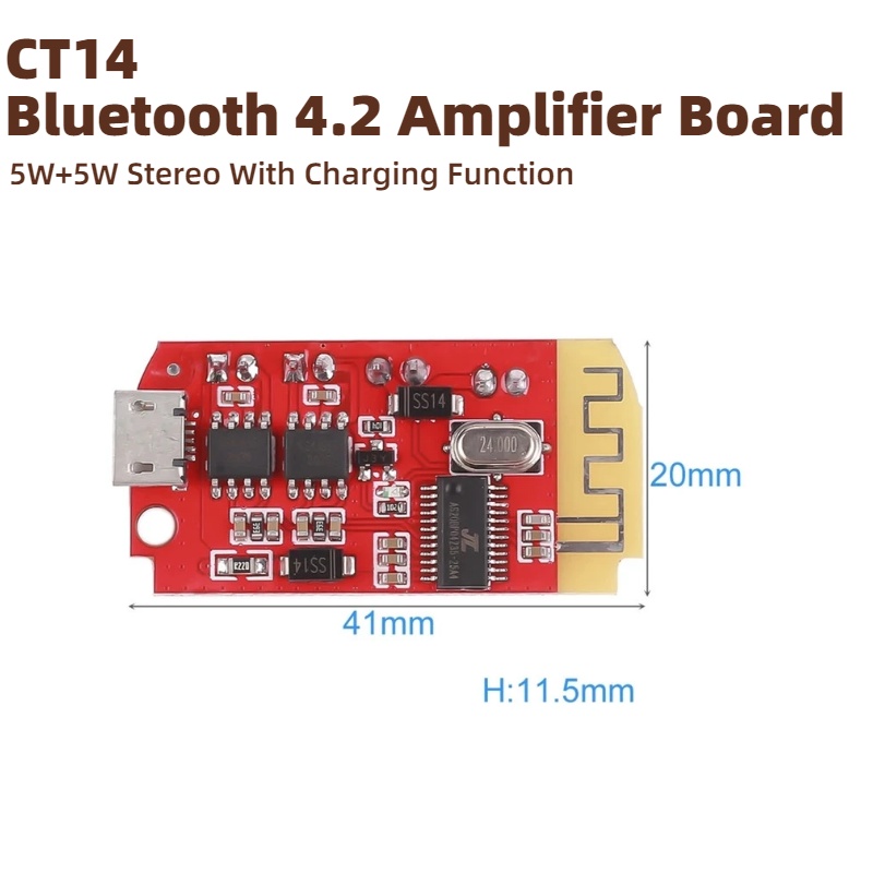 CT14 ミニ Bluetooth 4.2 ステレオパワーア - Diy Audio Electronics Kit のレビューと価格